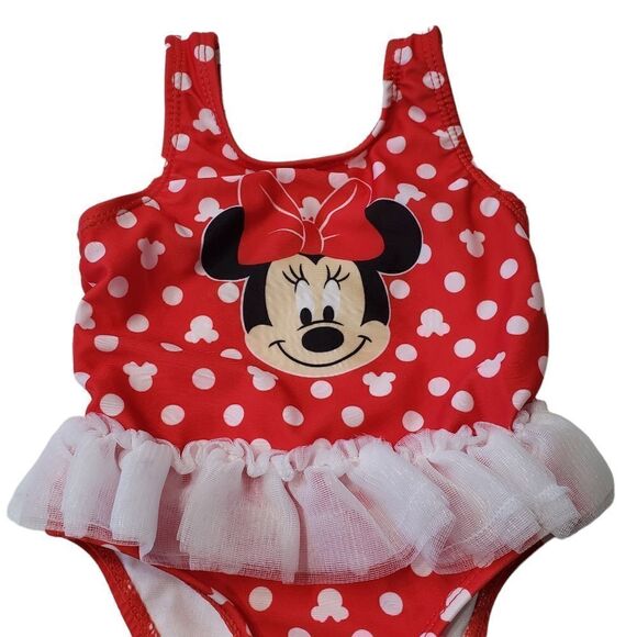 Disney Baby Minnie Mouse One Piece Swimsuit Sz 3-6M - Picture 6 of 13